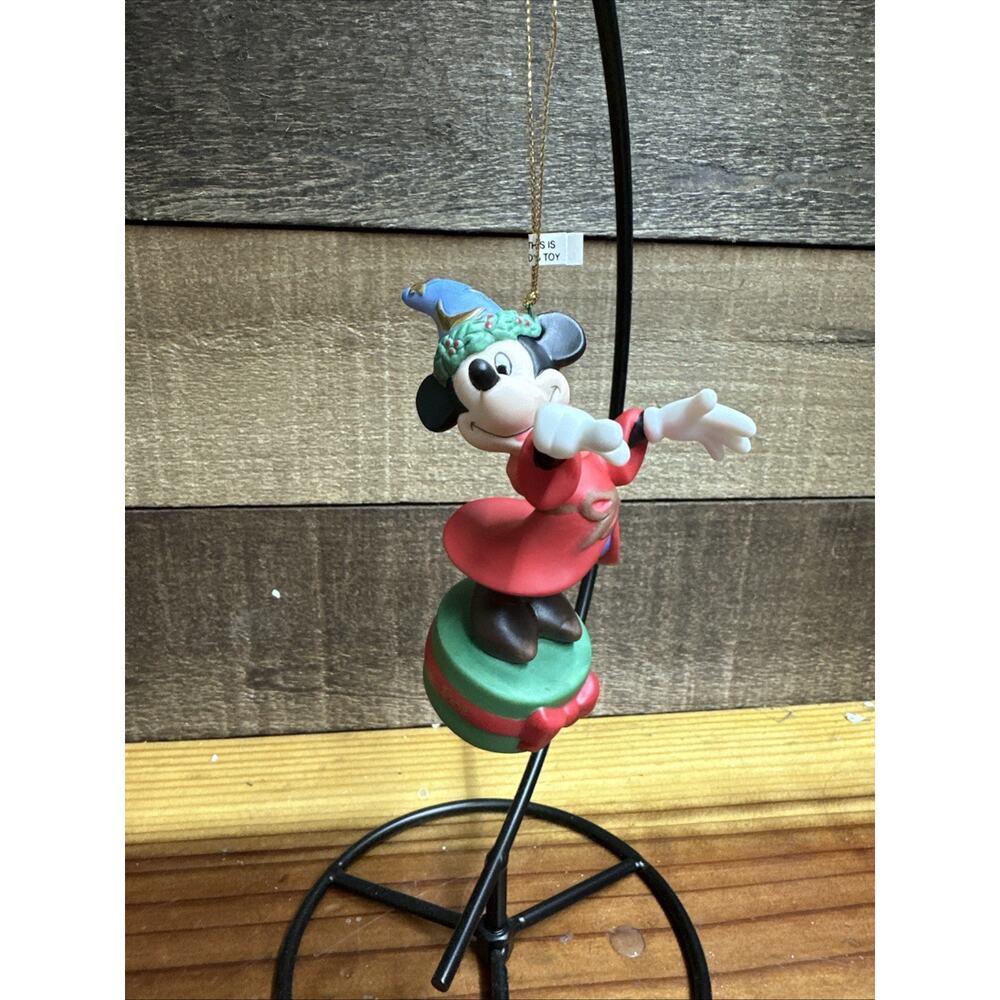 Vintage Disney Grolier Magic Mickey Mouse Fantasia Christmas Ornament In Box